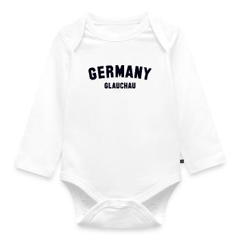 GLAUCHAU Germany - Organic Longsleeve Baby Bodysuit - white - Front