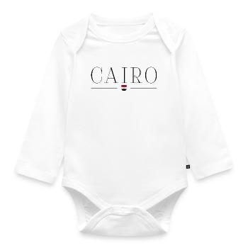 Cairo T-Shirt Outfit Design - Organic Longsleeve Baby Bodysuit - white - Front