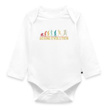 Boxing Evolution Progression Design - Body Bébé bio manches longues - blanc - Devant