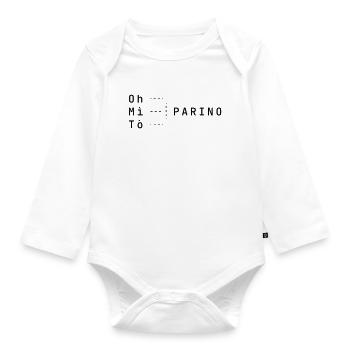 OH MÌ TÒ the Parino t-shirt - Organic Longsleeve Baby Bodysuit - white - Front