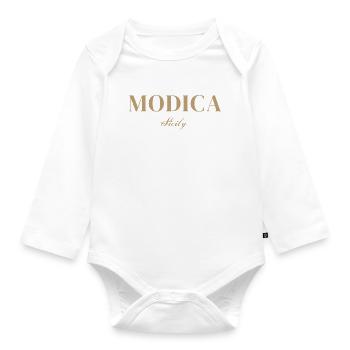 Modica Sicily - Organic Longsleeve Baby Bodysuit - white - Front