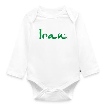 Iran - Organic Longsleeve Baby Bodysuit - white - Front