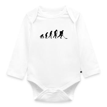 evolution of  hockey_ - Baby Bio-Langarm-Body - Weiß - Vorne