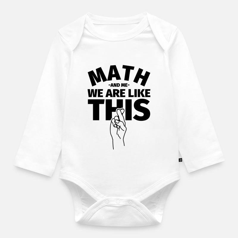 Mathe Geschenk - Baby Bio-Langarm-Body - Weiß