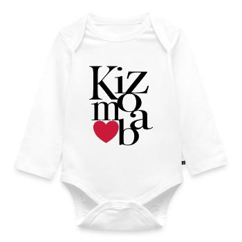 Kizomba Art - Kizomba Dance Shirt - Organic Longsleeve Baby Bodysuit - white - Front