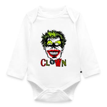 clown - Organic Longsleeve Baby Bodysuit - white - Front