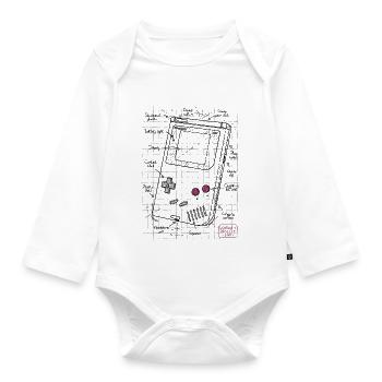 Console - Body Bébé bio manches longues - blanc - Devant