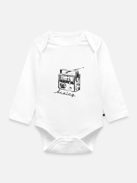 Analog - Baby Bio-Langarm-Body - Weiß