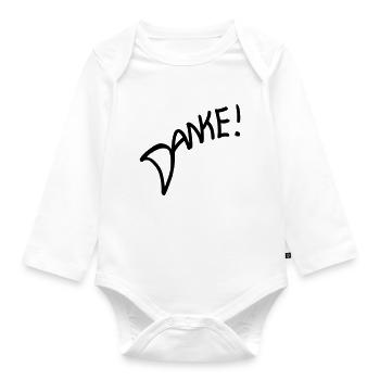 401 Danke - Baby Bio-Langarm-Body - Weiß - Vorne