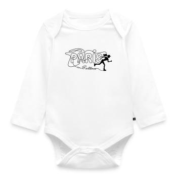 schwarze Rollen Frau schwarz - Baby Bio-Langarm-Body - Weiß - Vorne