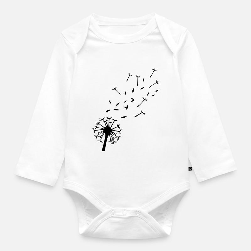 Dandelion - Body Bébé bio manches longues - blanc