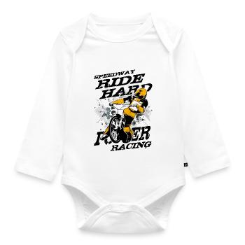 Speedway Racing - Organic Longsleeve Baby Bodysuit - white - Front