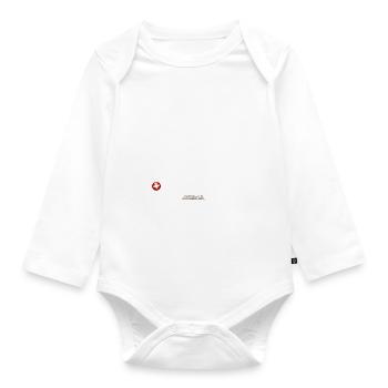 Matterhorn Zermatt Switzerland Ski T Shirt Design - Organic Longsleeve Baby Bodysuit - white - Front