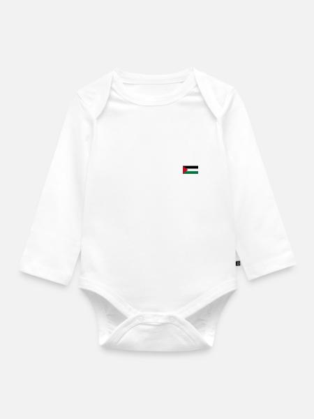 Palästina فلسطين - Baby Bio-Langarm-Body - Weiß
