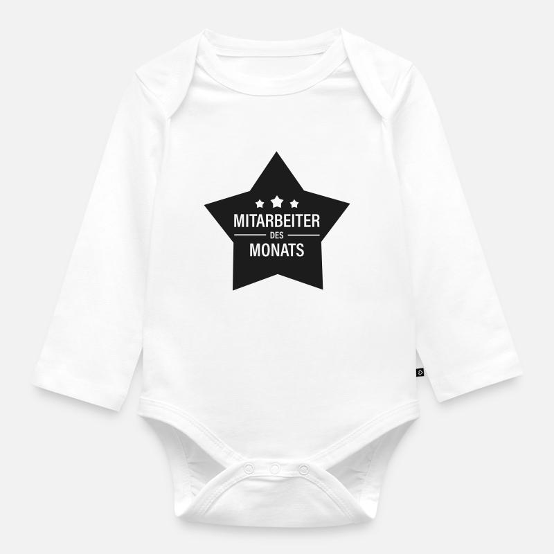 Mitarbeiter des Monats - Baby Bio-Langarm-Body - Weiß
