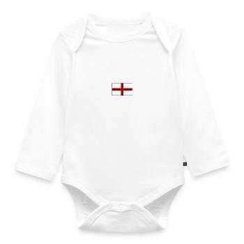 England - Baby Bio-Langarm-Body - Weiß - Vorne