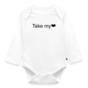 Take my - Baby Bio-Langarm-Body - Weiß - Vorne