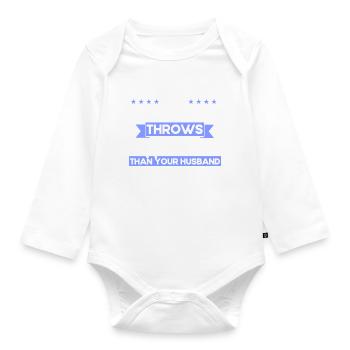 Tochter Sportfan Mutter Geschenk - Baby Bio-Langarm-Body - Weiß - Vorne