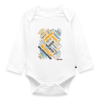 berlin - Organic Longsleeve Baby Bodysuit - white - Front