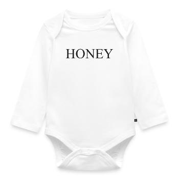 MIEL / HONIG - Body Bébé bio manches longues - blanc - Devant