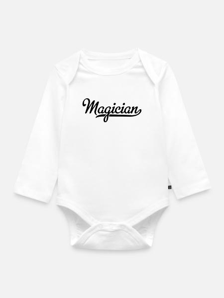Zauberer - Baby Bio-Langarm-Body - Weiß