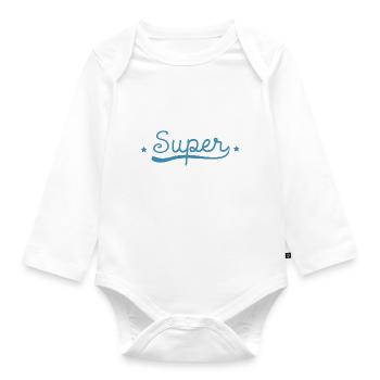 Super institutrice maîtresse - Body Bébé bio manches longues - blanc - Devant