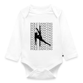 Dancing Dance Music - Organic Longsleeve Baby Bodysuit - white - Front