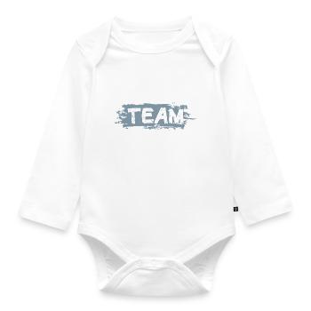 Climbing Team - Baby Bio-Langarm-Body - Weiß - Vorne