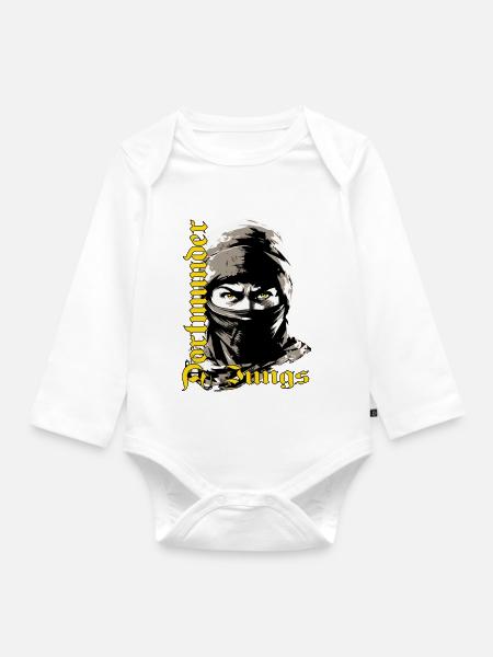 Dortmund Design Dortmunder Ultras & Fans - Baby Bio-Langarm-Body - Weiß