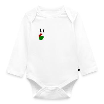 Free palestine - Body Bébé bio manches longues - blanc - Devant
