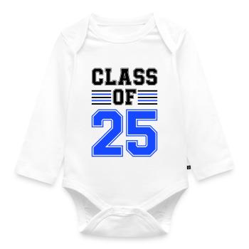 class of 25 - Organic Longsleeve Baby Bodysuit - white - Front