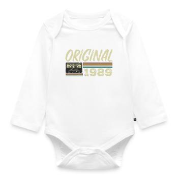 Original 1989 Rétro Cadeau Anniversaire Né En 1989 - Body Bébé bio manches longues - blanc - Devant