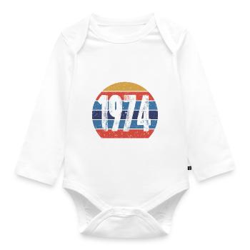 Vintage 1974 Limited Edition - Organic Longsleeve Baby Bodysuit - white - Front