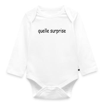 Source : Surprise - Body Bébé bio manches longues - blanc - Devant