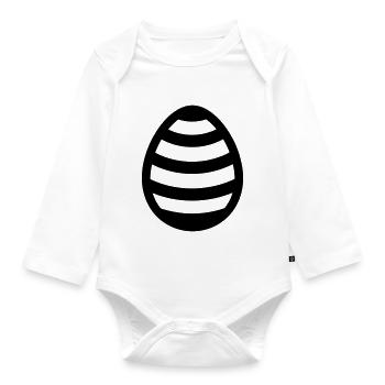 Ei - Baby Bio-Langarm-Body - Weiß - Vorne