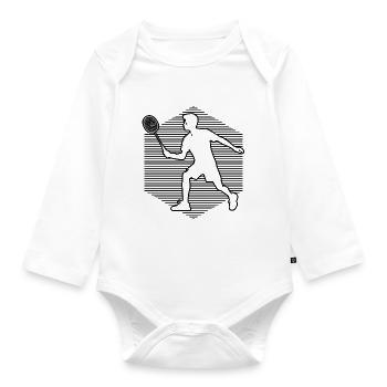 Badminton Badminton Badminton Players Women - Organic Longsleeve Baby Bodysuit - white - Front