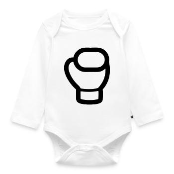 gant de boxe - Body Bébé bio manches longues - blanc - Devant