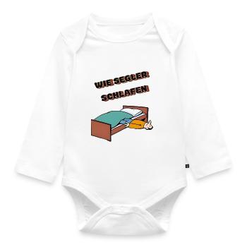 Wie Segler schlafen - Baby Bio-Langarm-Body - Weiß - Vorne