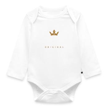 Pauli Original Familienlogo - Baby Bio-Langarm-Body - Weiß - Vorne