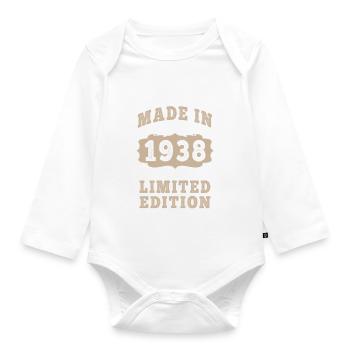 Original 1938 Vintage Vintage Retro Birthday - Body Bébé bio manches longues - blanc - Devant