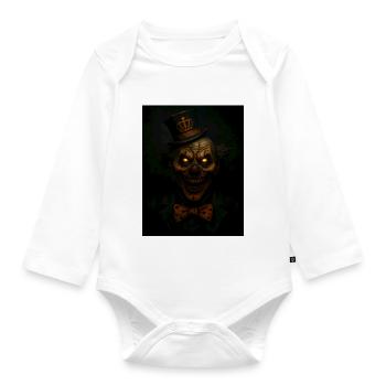 Grusel Clown Halloween Geschenk - Baby Bio-Langarm-Body - Weiß - Vorne
