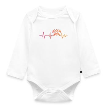 Feuerwehrmann Sunset Heartbeat Feuerwehrmann - Baby Bio-Langarm-Body - Weiß - Vorne