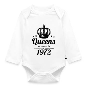 Queen 1972 - Organic Longsleeve Baby Bodysuit - white - Front