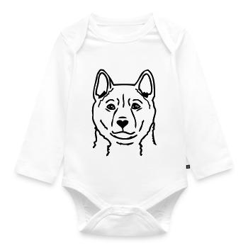 shibainukop_001 - Body Bébé bio manches longues - blanc - Devant