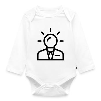 business idea - Organic Longsleeve Baby Bodysuit - white - Front
