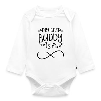 Hunde Spruch Pyrenäen Berghund Great Pyrenee - Baby Bio-Langarm-Body - Weiß - Vorne