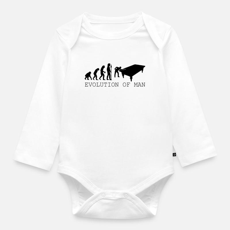 Billard Billard - Body Bébé bio manches longues - blanc