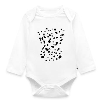 Dalmatian spots - Organic Longsleeve Baby Bodysuit - white - Front