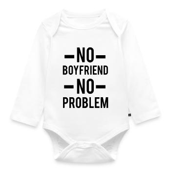 No Boyfriend - Baby Bio-Langarm-Body - Weiß - Vorne