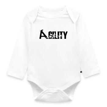 Agility - Organic Longsleeve Baby Bodysuit - white - Front